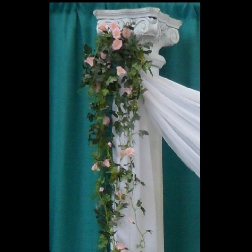 Morning Glory Pink - Greenery & Floral - artificial hanging flowers pink